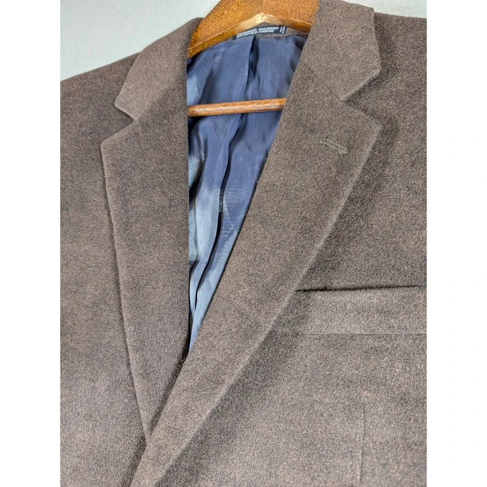Nautica Mens 40R Brown Felted Two Button Blazer Sport Coat Jacket